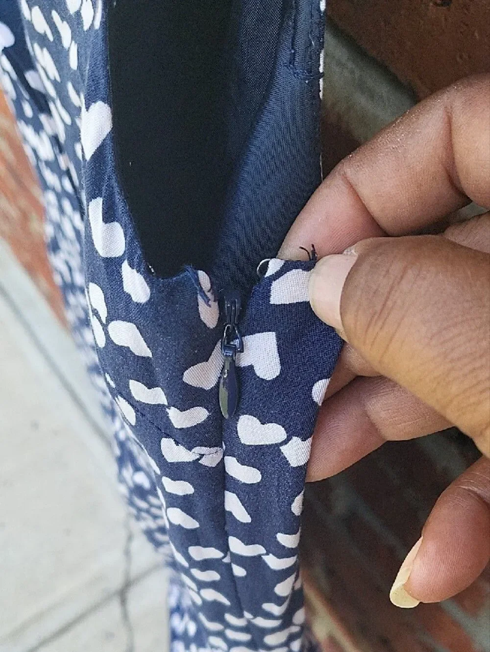 J. Crew Navy and White ❤️Sleeveless Printed Shift Dress